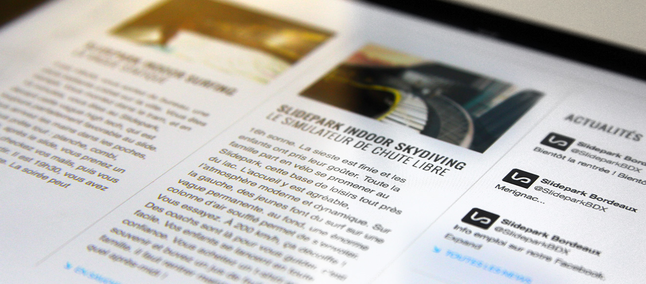 site web responsive design du slidepark
