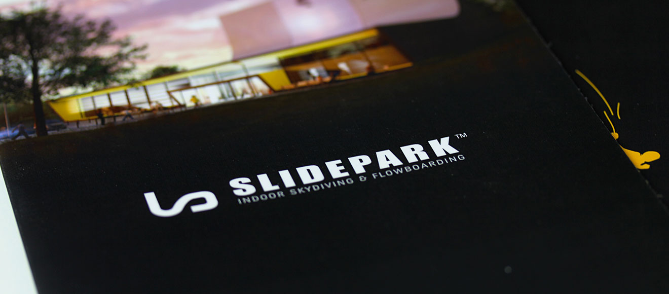 brochure du slidepark réalisée par une agence de communication de bordeaux