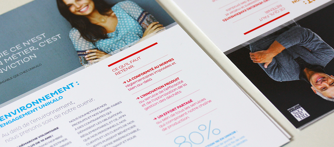 focus sur la brochure print d'unikalo